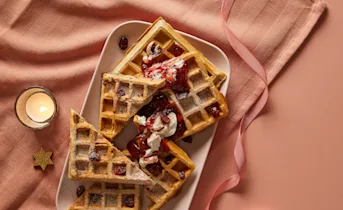 Cranberrykaneelwafels