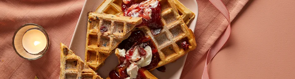 Cranberrykaneelwafels