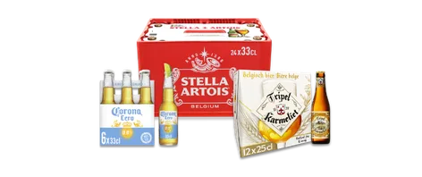 Tripel karmeliet, corona en stella in de aanbieding van 17 t/m 23 juni