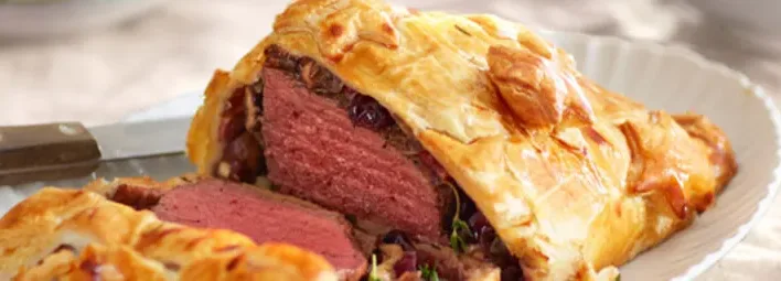 Beef wellington met feestelijke vulling