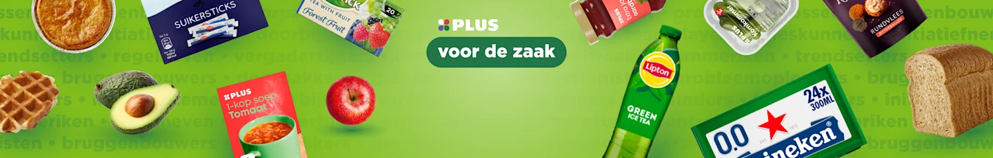 PLUS zakelijke boodschappen – bestel o.a. soep, fruit, brood en drankjes voor op het werk.
