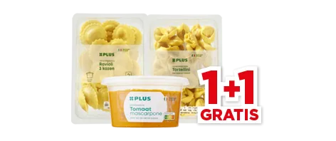 Verse pasta 1 +1 gratis van 4 t/m 10 maart