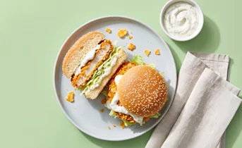 Crispy chicken burger uit de airfryer