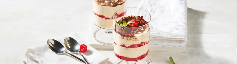 Tiramisu vlaflip met amaretto en rood fruit
