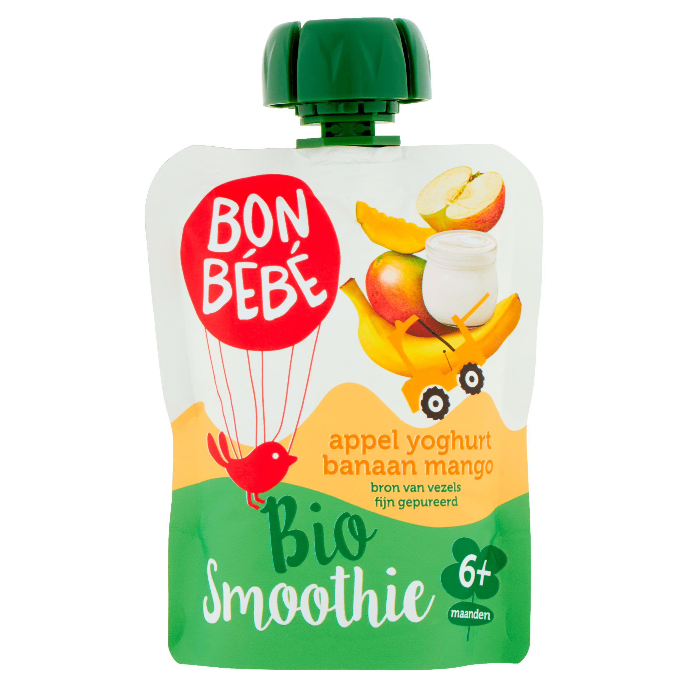 Bonbebe Bio Yoghurt Appel Ban Mango Smoothie Per Stazak 90 G