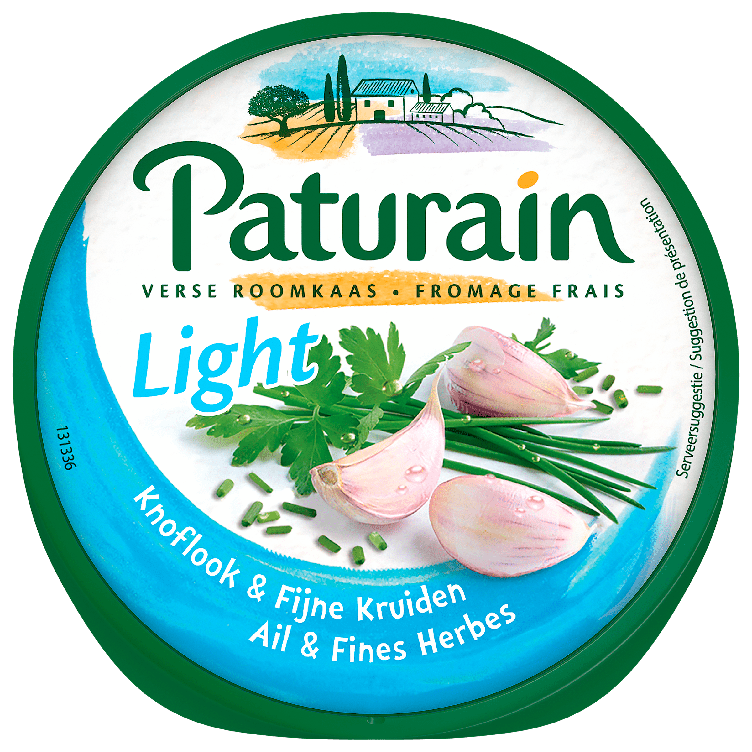 Paturain Roomkaas Knoflook Fijne Kruiden Light Per Pot 150 G