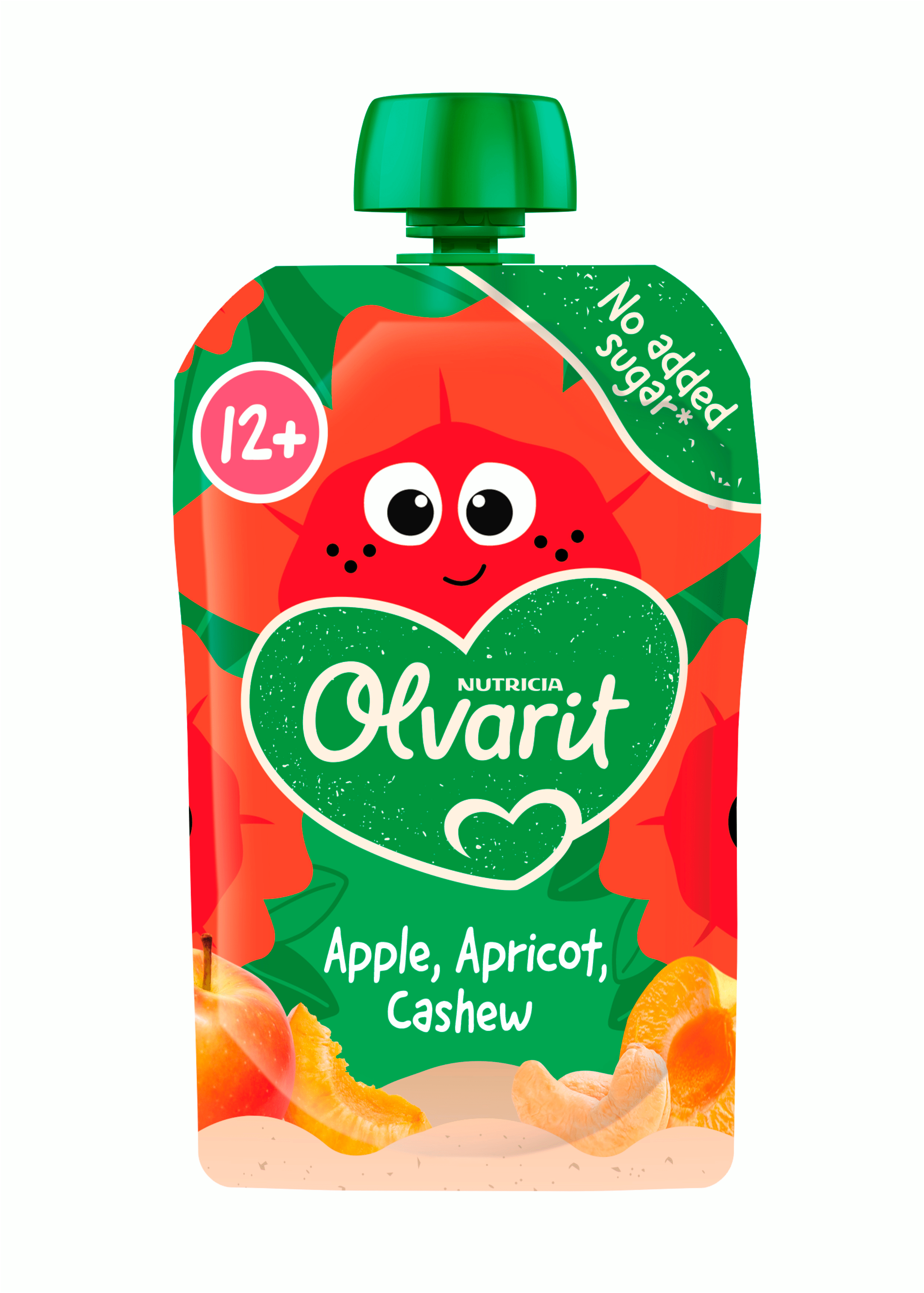 Olvarit 12 Knijpfruit Appel Abrikoos Cashew Per Stazak 100 G