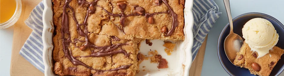 Twix blondies met chocolade
