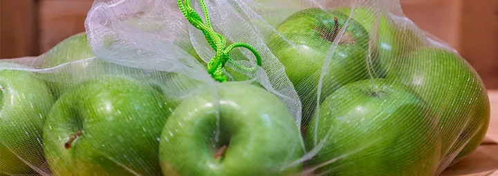 Herbruikbare zakjes voor groente en fruit.