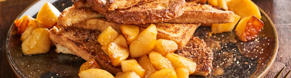 Wentelteefjes met gebakken appel