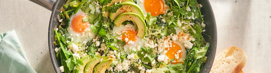 Groene shakshuka met feta