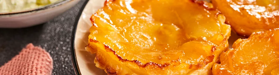 Mini tarte tatins met limoenroom