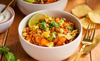 Chili sin carne met zoete aardappel