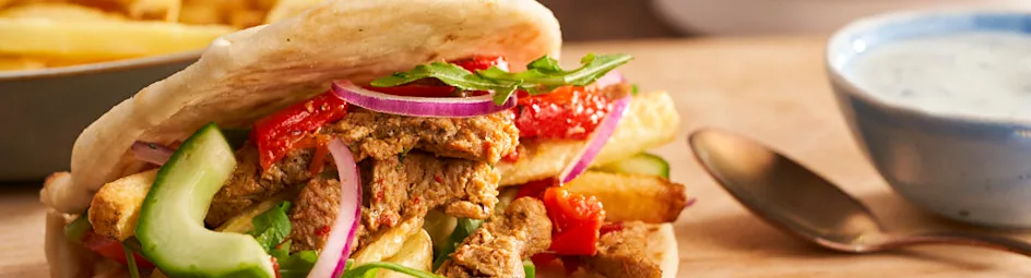 Vega gyros met snelle flatbreads