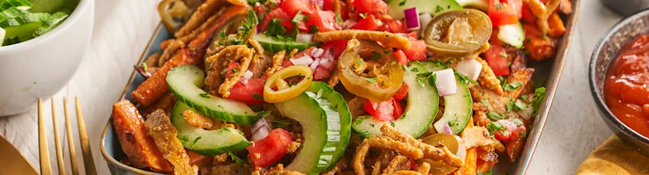 Gezonde kapsalon met vegetarische shoarma