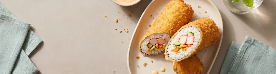 Sushi burrito met surimi