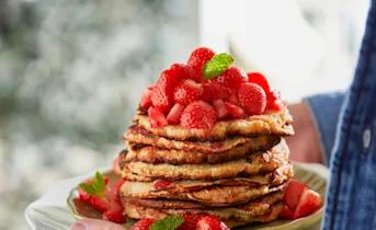 Aardbeienpancakes