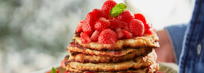 Aardbeienpancakes