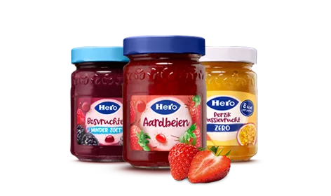 Kwarkwafels met Hero Zero aardbeien jam