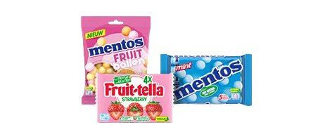Mentos en Fruittella snoep