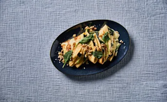 Flensjes met spinazie en truffelbrie