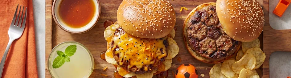Maple crunch burger