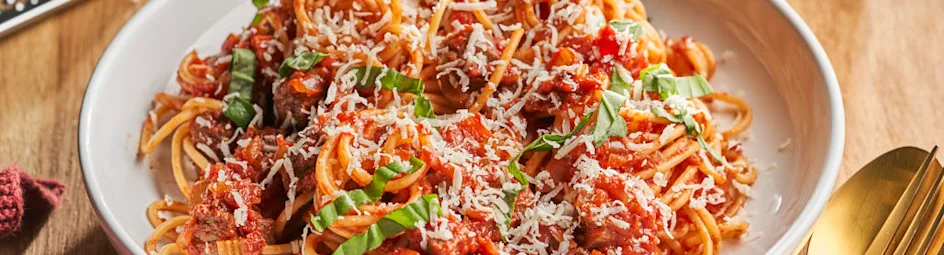 Spaghetti met Italiaanse ragu