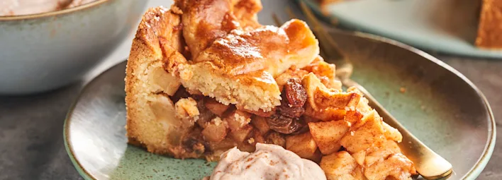 Appeltaart met kaneelkwark