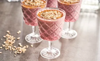 Blauwe-bessensmoothie met sinaasappel