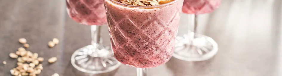 Blauwe-bessensmoothie met sinaasappel