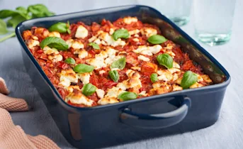 Vegetarische groentelasagne met geitenkaas