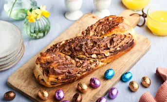 Chocolade-hazelnoten babka