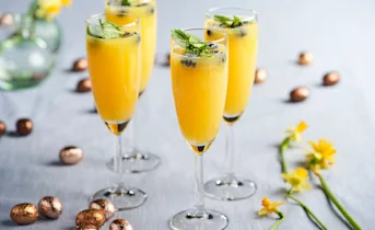 Alcoholvrije mimosa’s met munt