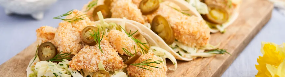 Zalmtaco’s met venkelslaw en dille