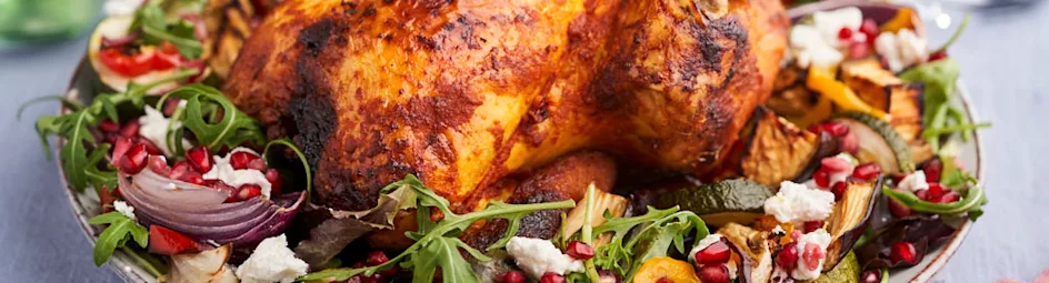 Geroosterde kip met frisse salade