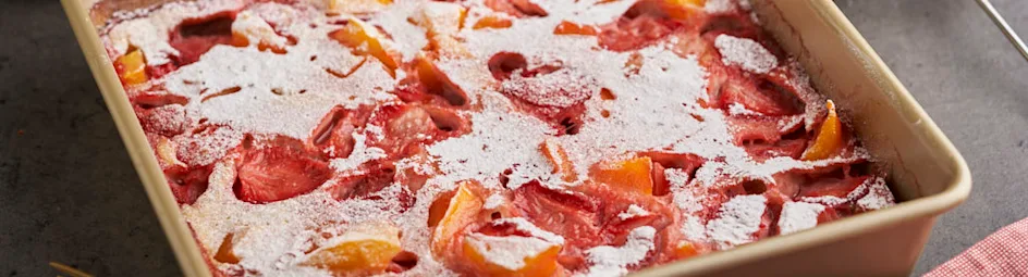 Mango-aardbeienclafoutis