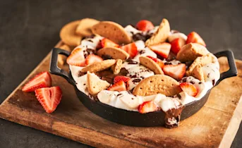 Aardbeien smores van de bbq