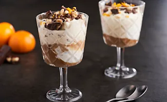 Affogato met chocolade en mandarijn