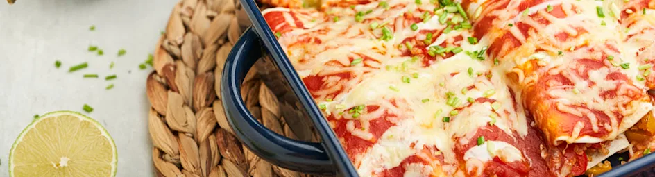 Vegetarische enchilada's met quinoa-groentevulling