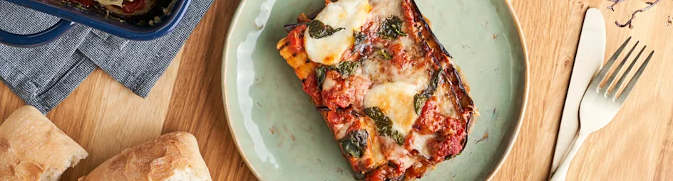 Melanzane alla Parmigiana met ciabatta