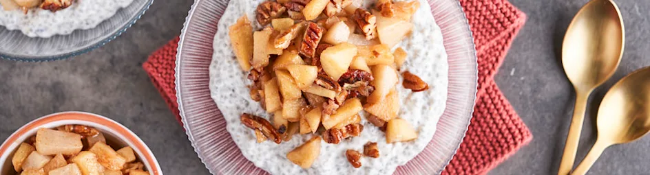 Chiapuddinkjes met appel en peer