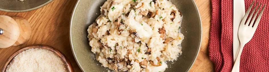Paddenstoelenrisotto met mozzarella