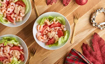 Garnalencocktail met zelfgemaakte whiskey-cocktailsaus