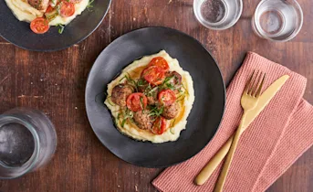 Aardappelpuree met Italiaanse gehaktballen uit de oven