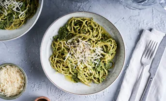 Spaghetti met romige boerenkoolsaus