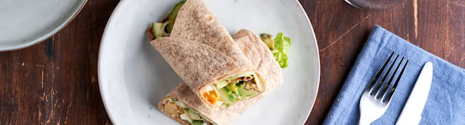 Caesarwraps met krokant spek