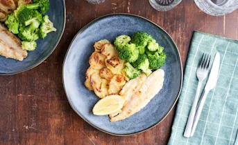 Aardappelgratin met witvis