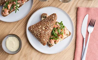 Broodje zalm met mierikswortelmayonaise