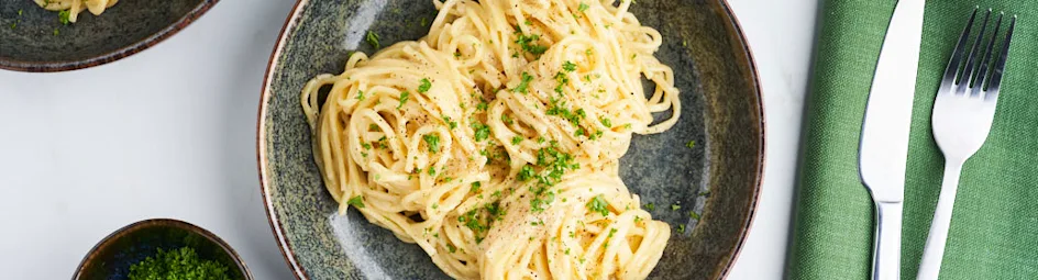 Supersnelle cacio e pepe pasta