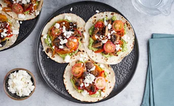 Vegetarische taco’s met kastanjechampignons en avocado